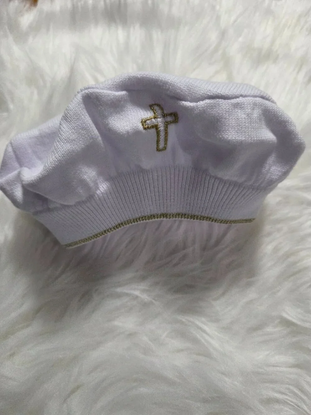 Baptism Hat with Cross